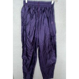 Vintage Nike Track Pants Ankle Zip Unlined Mens M Purple Nylon